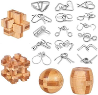Jeu de déverrouillage et d'interverrouillage, casse-tête, test d'intelligence, jouet en bois, boule magique, jouet de réflexion pour fête