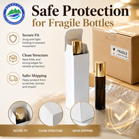 Boîte pliante fine en carton blanc avec logo personnalisé pour rouge à lèvres et flacon roll-on d'huile essentielle, échantillon de parfum, directement de l'usine