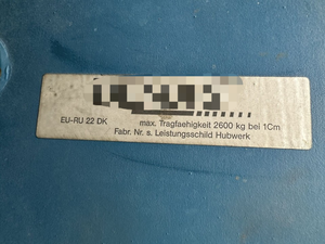 EU-RU 22DK 单轨小车 2600kg 编程控制器 工业自动化 - Product Image 2