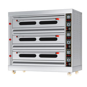 Macchina da forno commerciale in acciaio inossidabile forno da forno resistente 3 piani 6 vassoi a Gas e forno elettrico - Product Image 6
