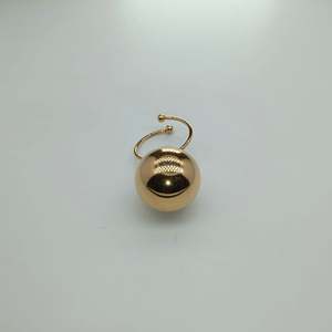 แหวนแฟชั่น สแตนเลสสตีล 316L ชุบทอง PVD ทนทาน ดีไซน์ทรงกลม - Product Image 1