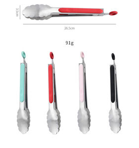 Vente en gros d'ustensiles de cuisine Syh341, pinces à nourriture en silicone sans BPA, pinces de cuisson pour barbecue, pinces en acier inoxydable 304 avec verrouillage - Product Image 6