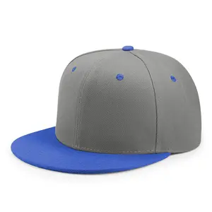 Flat Bill Hip-hop Snapback Hat Blank Adjustable Brim High Top End Trendy Color Style Plain Tone Baseball Cap