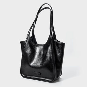 Sac à main en cuir véritable grande capacité pour femme, idéal pour les trajets quotidiens et les loisirs, sac fourre-tout de luxe en cuir véritable à porter à l'épaule - Product Image 6