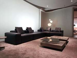 Juego de sofá seccional en forma de L de cuero genuino de lujo moderno, asiento reclinable con mechones de alta calidad para muebles del hogar para apartamento - Product Image 2