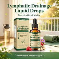 Gouttes liquides de drainage lymphatique OEM ODM à base de plantes, complément alimentaire 60 ml, favorise la clarté mentale et le confort corporel, pour adultes, usage quotidien