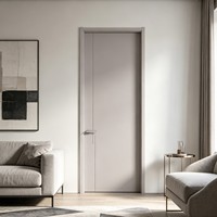 Puerta Principal de Madera de Teca, Diseño Moderno y Minimalista, Antiarañazos, Fabricada en Fábrica, Calidad Personalizada para Dormitorio y Baño
