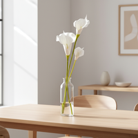 Grande fleur artificielle réaliste en mousse, lys calla à longue tige, haute qualité, pour la maison, la table, les mariages, les salles, l'extérieur et la photographie