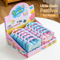 Children's Educational ABS Plastic 12-Piece Portable Electronic Keyboard Toy with Piano Sounds for Unisex Learning & Fun