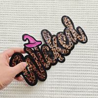 Grande écusson de sequins Halloween personnalisé, broderie scintillante thermocollante pour costume, veste, DIY, vente en gros
