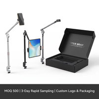 Support de téléphone et tablette réglable en hauteur de qualité supérieure, en alliage d'aluminium, stable, support de bureau en métal, vente directe usine OEM ODM