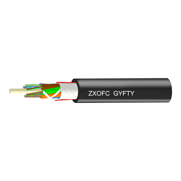 12-Core GYFTY Outdoor Optical Fiber Cable with G652D Stranded Loose Tube Non-Metallic Strength Member