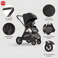 Poussette pour nouveau-né de haute qualité, pliable en un clic, légère et à grand angle de vue, peut s'asseoir et se coucher