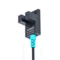 Sensor Fotoelektrik SUENW FF-U674 Tipe Through Beam, Jarak Deteksi 5mm, Output NPN/PNP untuk Otomasi Industri