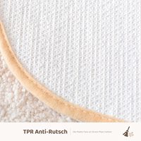 Tapis de bain matelassé mignon antidérapant, doux, super absorbant, en toile pelucheuse, 45x65cm