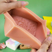 Moule à savon en silicone 3d nid d'abeille, nouveau, qualité supérieure, personnalisé, carré rectangulaire, gâteau, fait main, avec logo,