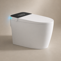 Toilette intelligente avec télécommande, ouverture automatique du couvercle, siège chauffant, nettoyage UV et chasse d'eau automatique