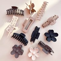 12pcs Grosir Jepit Rambut Plastik Besar Anti-Selip Bentuk Persegi Panjang Elegan Set Jepit Rambut Wanita untuk Rambut Tebal & Tipis