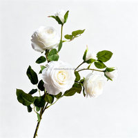 L-182 Premium Spray Rozen Lange Steel Levensechte Bloemblaadjes Huis Bruiloft Evenement Decoratie Groothandel