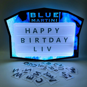 LOGO personalizzato <span class=keywords><strong>design</strong></span> <span class=keywords><strong>VIP</strong></span> display LED lettere marquee sign board box light bottle glorifier presenter per party lounge - Product Image 1