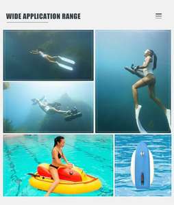 Inean Electric Battery Powered Handhold Hand Hold Underwater <span class=keywords><strong>Jet</strong></span> Scooter Swim Diving Personal Motor Portable Silent Pool Aquatic - Product Image 6