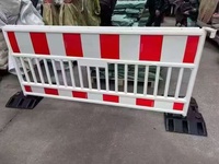 Barrera de Seguridad Vial de Acero y Plástico para Carreteras Urbanas, Barricada, Barrera de Tráfico Reflectante EU