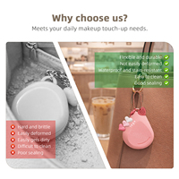 Étui de rangement moderne en silicone pour rouge à lèvres, boîte de maquillage compacte en silicone pour voyage avec design à noyau remplaçable
