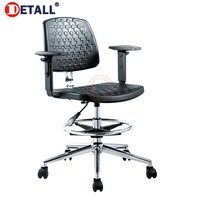Chaise de machine à coudre, chaise pivotante réglable, chaise industrielle, chaise ESD avec accoudoirs et repose-pieds