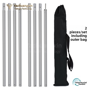 Outdoor bold <b>tent</b> support <b>pole</b> adjustable 2.4-meter thick 4-section aluminum alloy canopy <b>pole</b> - Product Image 6