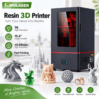 Imprimante 3D grand format 7K en résine, machine professionnelle de 13,6 pouces, système d'impression UV 405 nm haute précision à polymérisation par lumière