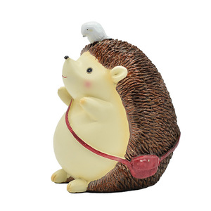 Cute Hedgehog Resin Animal Piggy Bank Bank Money Box Gifts For Lovers Children