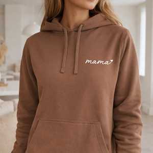 Sweat-shirt brodé personnalisé OEM ODM pour maman, cadeau pour la fête des mères et pour les nouvelles mamans, avec inscription « Wear my heart on sleeve », personnalisable pour enfants - Product Image 4