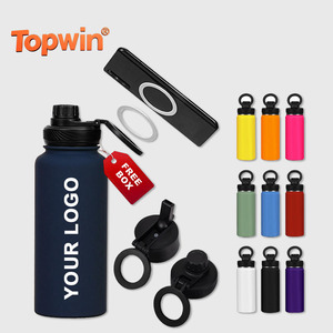 Trending 2024 Portable Running Vacuum Custom logo Insulated Magnetic Water Bottle and Thermos with Magnetic Phone Holder Lid - Product Image 1