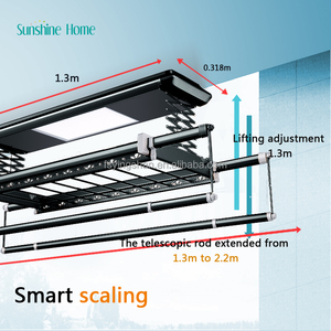Máquina Plegadora de Ropa Automática de Calidad Premium, Negra, de Aluminio, para Montar en el Techo, para Secar Ropa en el Balcón o Exteriores - Product Image 2