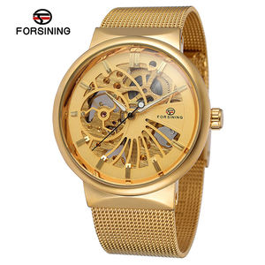 Montres automatiques mécaniques <span class=keywords><strong>pour</strong></span> hommes Forsining, <span class=keywords><strong>montre</strong></span> de mode masculine, acier inoxydable bleu, étanche, squelette, <span class=keywords><strong>pour</strong></span> affaires - Product Image 1