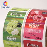 Etiquetas de Película Láser Brillante Personalizadas al por Mayor, Etiquetas Adhesivas en Rollo de Alta Calidad para Marca de Múltiples Productos, Resistentes al Agua, para Alimentos
