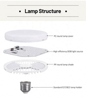 Ampoules LED rondes à économie d'énergie E27 B22 de haute qualité, angle de faisceau de 120 degrés, température de couleur 3000K/6500K, garantie de 2 ans