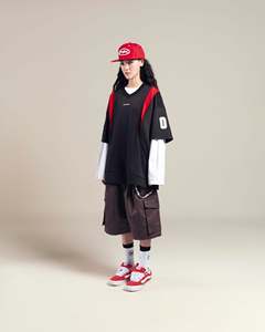 Red Line Jersey Sport Premium Thick T <b>Shirt</b> Oversized Fit Made Of Quick Dry Breathable Double Face Performance Fabric - Product Image 6