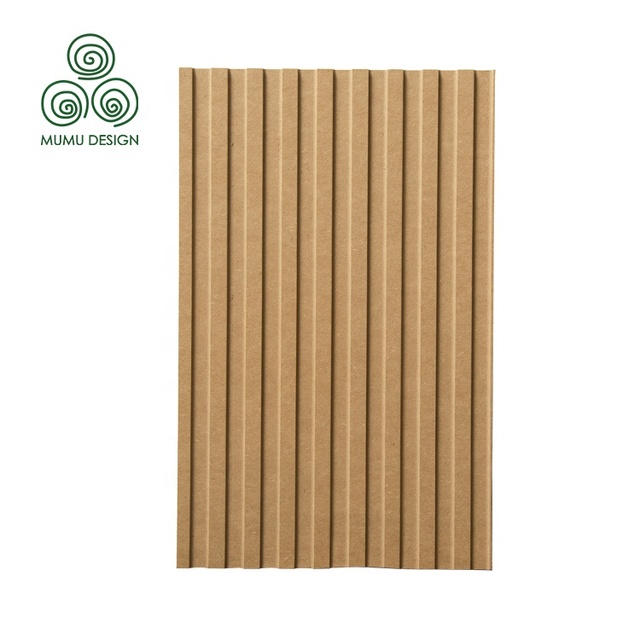 MDF Covering Decorative Wallboard Designs Decor Corrugated Home Insulation 3D Wood Wall Panel