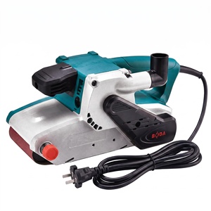 Levigatrice a Nastro Elettrica Industriale BODA 1400W 100x610mm a Velocità Variabile, Macchina Professionale per Lavorazione del Legno, Utensile Elettrico Resistente - Product Image 1