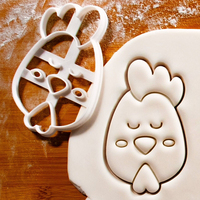 Molde para Galletas con Forma de Animales de Granja, Vaca, Cerdo, Pollo, para Fondant, Glaseado, Galletas