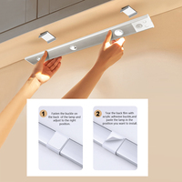 40cm Led Motion Sensor Cabinet Light Led Wardrobe Closet Light Kitchen Bedroom Motion Sensor Under Cabinet Lighting Dropship