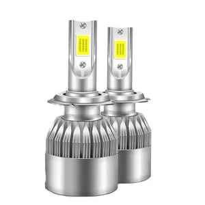 หลอดไฟหน้า LED 360องศาสำหรับรถจักรยานยนต์12W H4 C6 LED สว่าง H7สำหรับไฟหน้ารถยนต์รถบรรทุกรถจักรยานยนต์