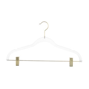 Cintres en plastique pour adultes, vente chaude du fabricant, cintre pour <span class=keywords><strong>pantalon</strong></span> transparent, cintres antidérapants avec pinces métalliques, utilisation sur balcon - Product Image 4