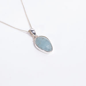 925เงินสเตอร์ลิงผู้หญิงแฟชั่นจี้พลอยทับทิมสีทองธรรมชาติผู้ผลิตเครื่องประดับเงิน - Product Image 4