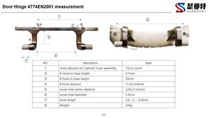 Charnière à fermeture automatique à prix réduit, charnière de porte 4774EN2001, pièces de charnière pour lave-linge, pièces détachées lg pour lave-linge - Product Image 2
