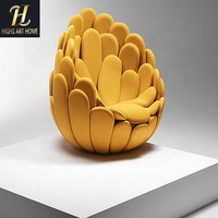 Chaise de luxe légère italienne pétale villa moderne salon balcon hôtel créatif alien chaise longue de loisirs simple