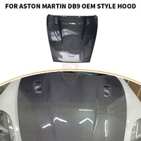 Capot noir en Fiber de carbone, kit de carrosserie pour moteur de voiture, adapté à Aston Martin DB9