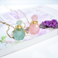 Vente en gros de pendentifs mode polis écologiques en améthyste, quartz rose, pierres précieuses naturelles, flacon de parfum et objets artisanaux en cristal