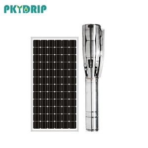 <span class=keywords><strong>Pompe</strong></span> à eau <span class=keywords><strong>solaire</strong></span> submersible en métal DC 324V, sortie 1,25'', 4kW, débit de 6,8 m³/h pour les systèmes d'irrigation des fermes et des serres - Product Image 3